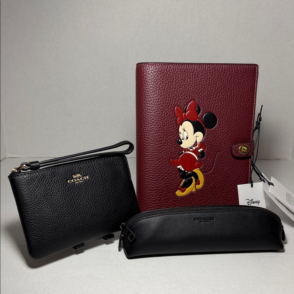 Coach Burgundy and Black Minnie Mouse Set